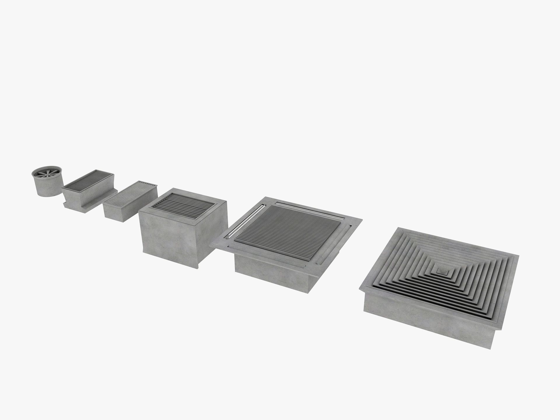 industrial warehouse equipments props pack Low-poly 3D model_38