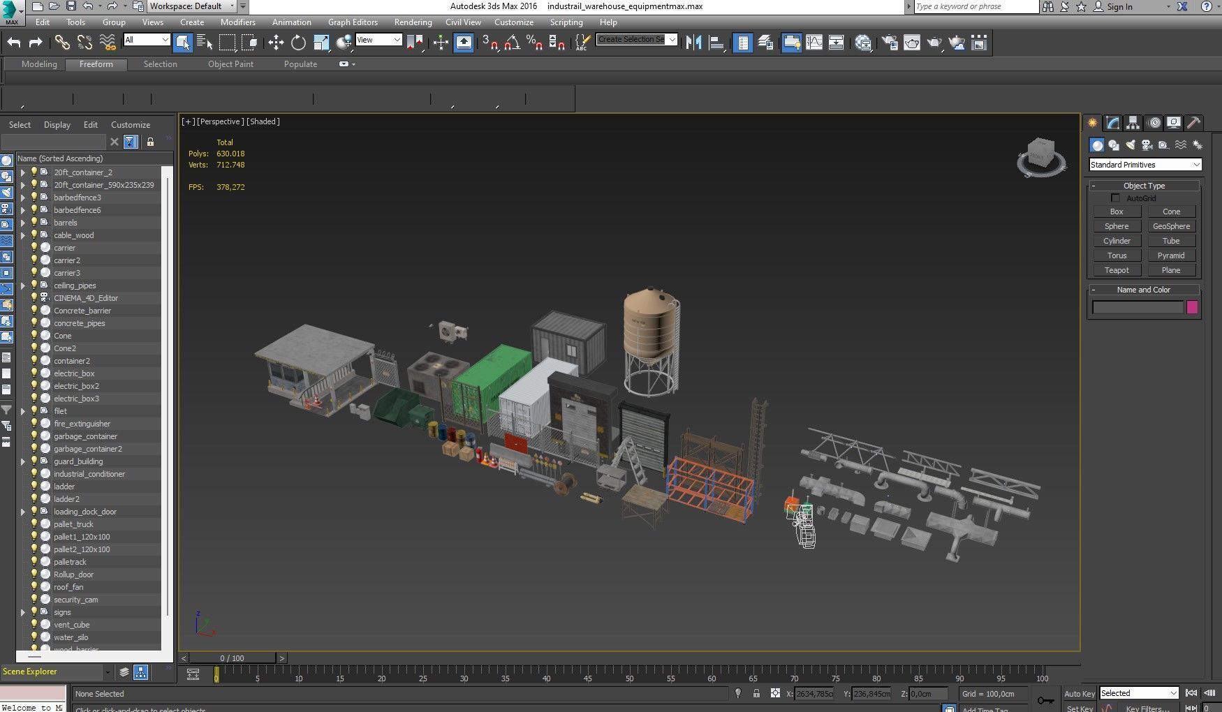 industrial warehouse equipments props pack Low-poly 3D model_102