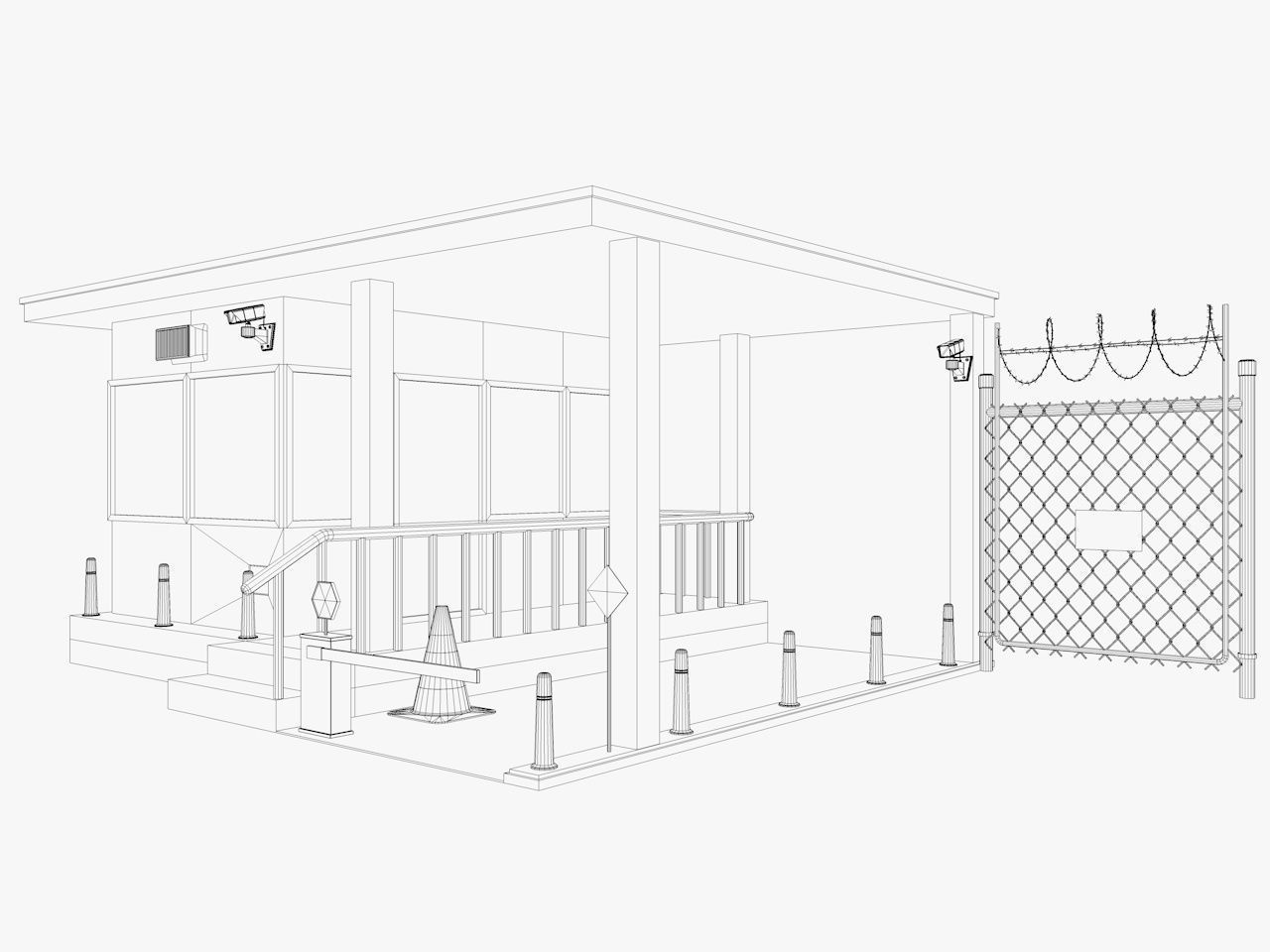 industrial warehouse equipments props pack Low-poly 3D model_26