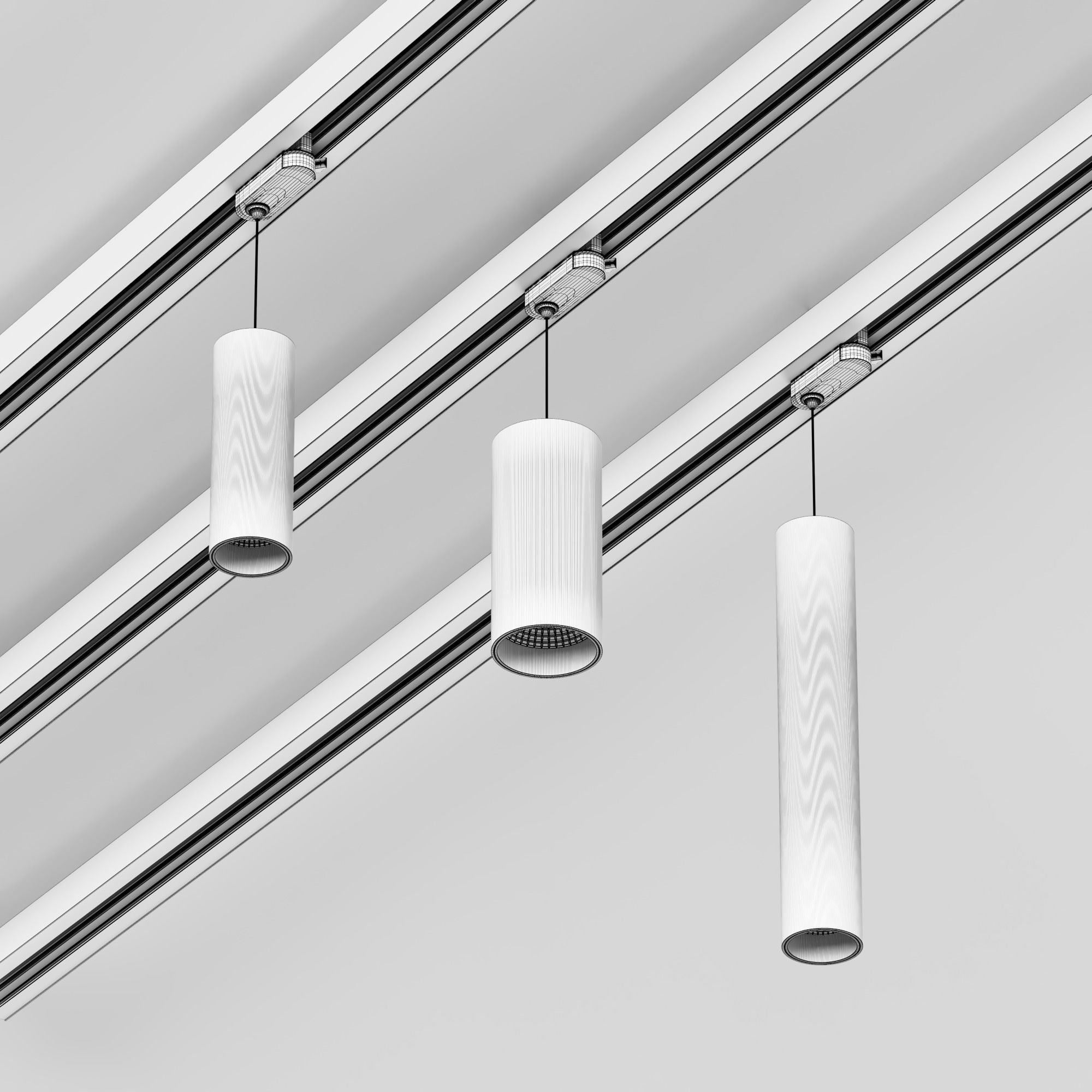 Track light HOKASU Tube Hang TR2 Free 3D model_2
