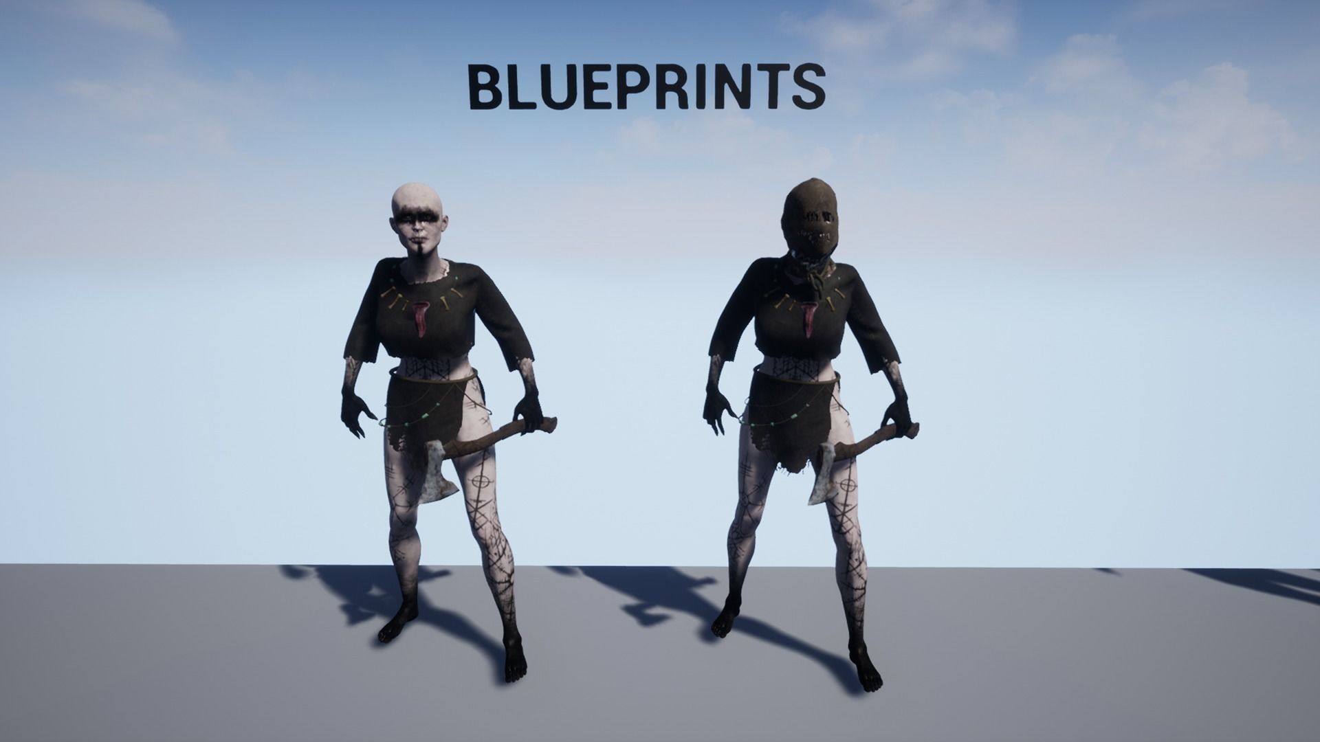 Witch Game Ready  Low-poly 3D model_10