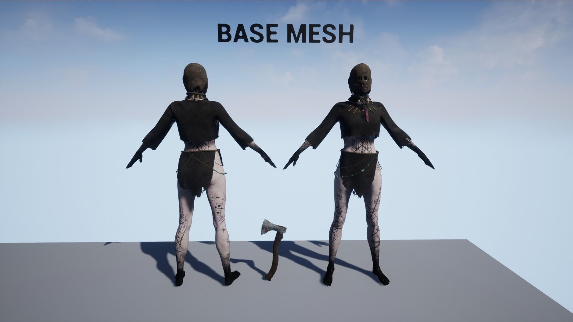 Witch Game Ready  Low-poly 3D model_7