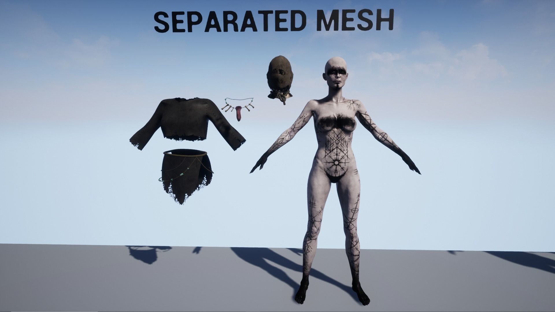 Witch Game Ready  Low-poly 3D model_8