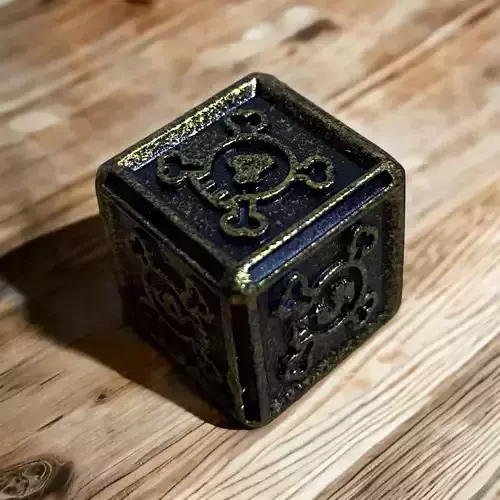  Skull Dice - d6 3D print model