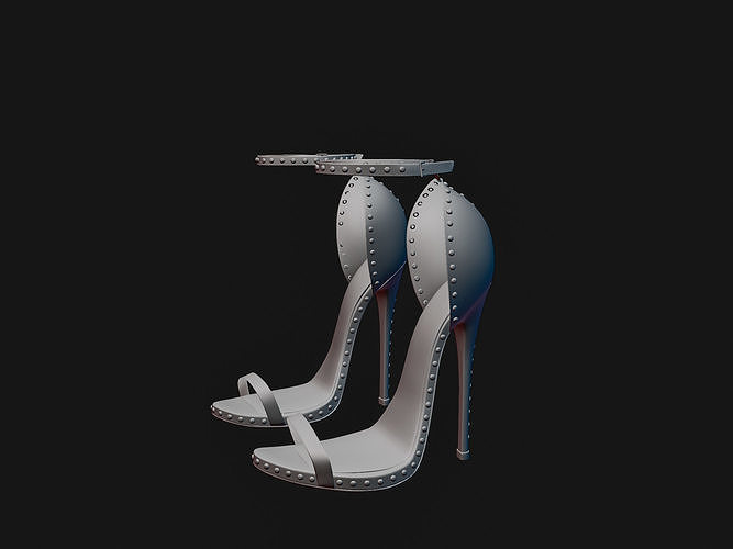 Women Sandals High Heels 3 3D model