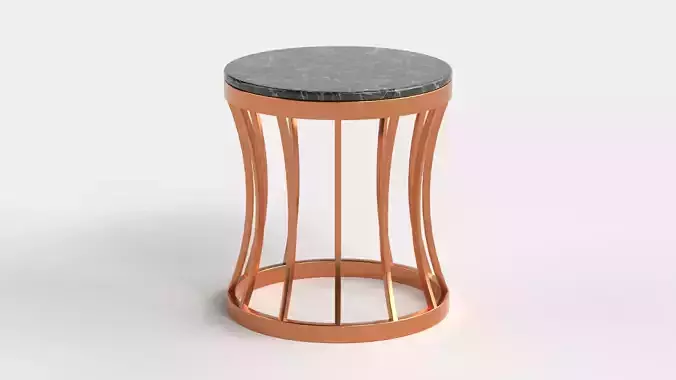 Table 7 Steel Marble Top Coffee Table