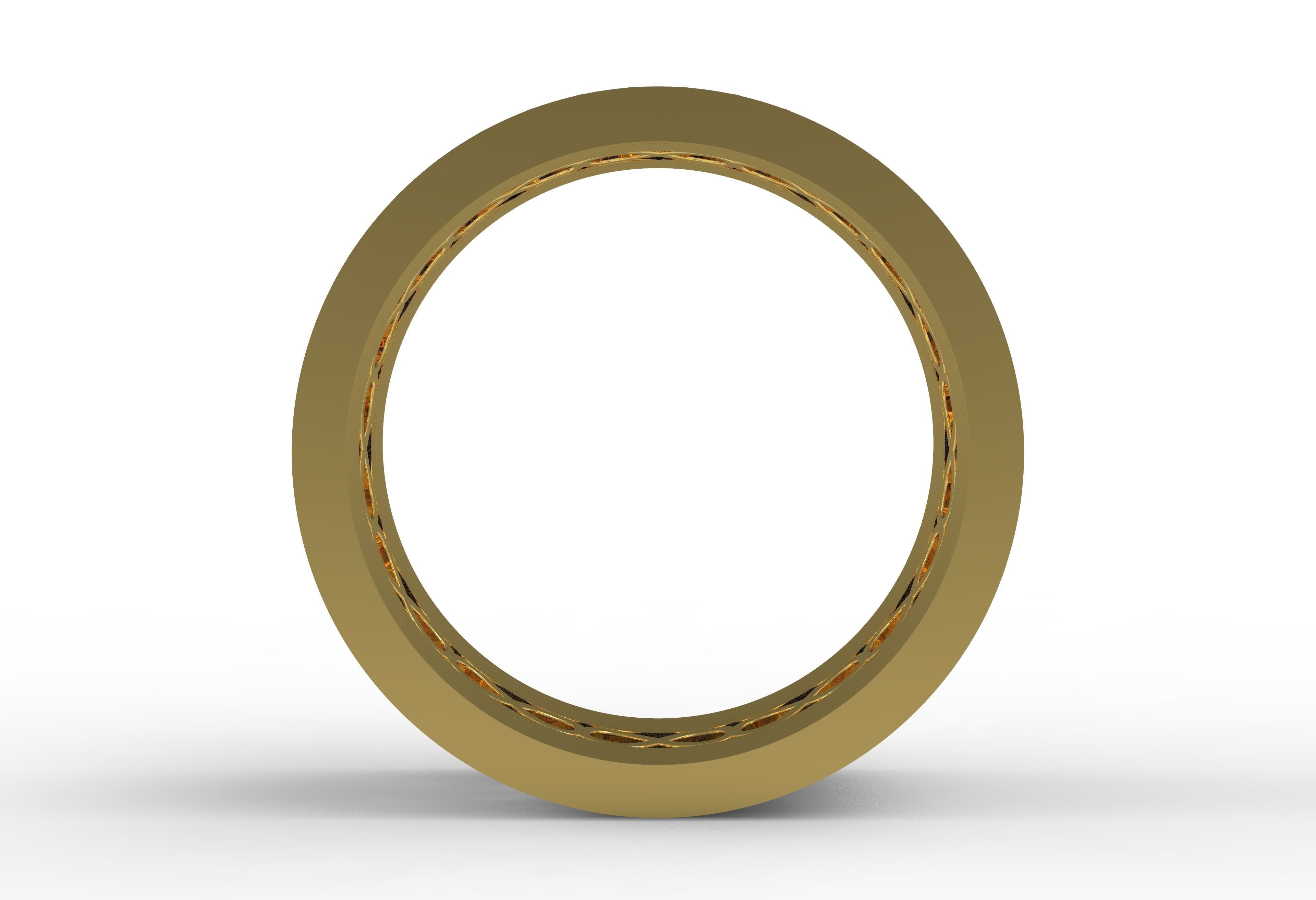 Two Row Round Diamond Infinite Wedding Band 3D print model_2