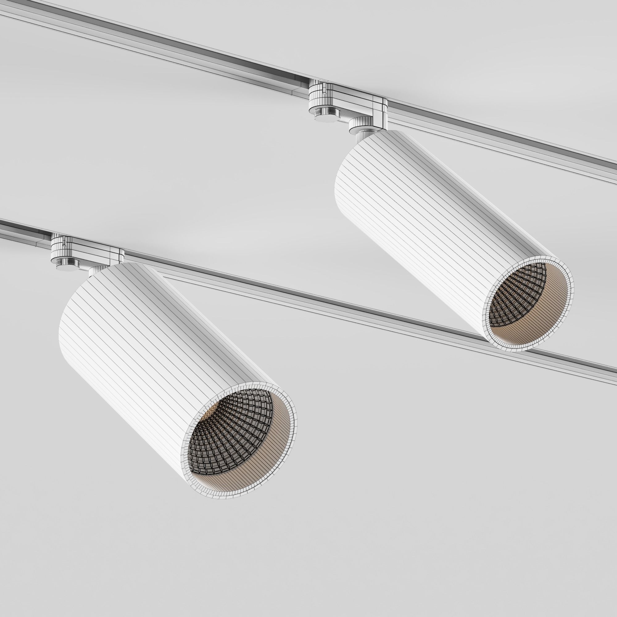 Track light HOKASU Tube TR4 Free 3D model_2