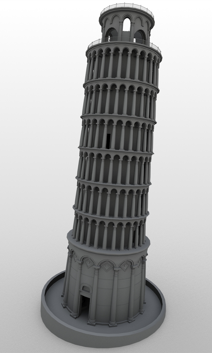 Leaning Tower of Pisa 3D model_2