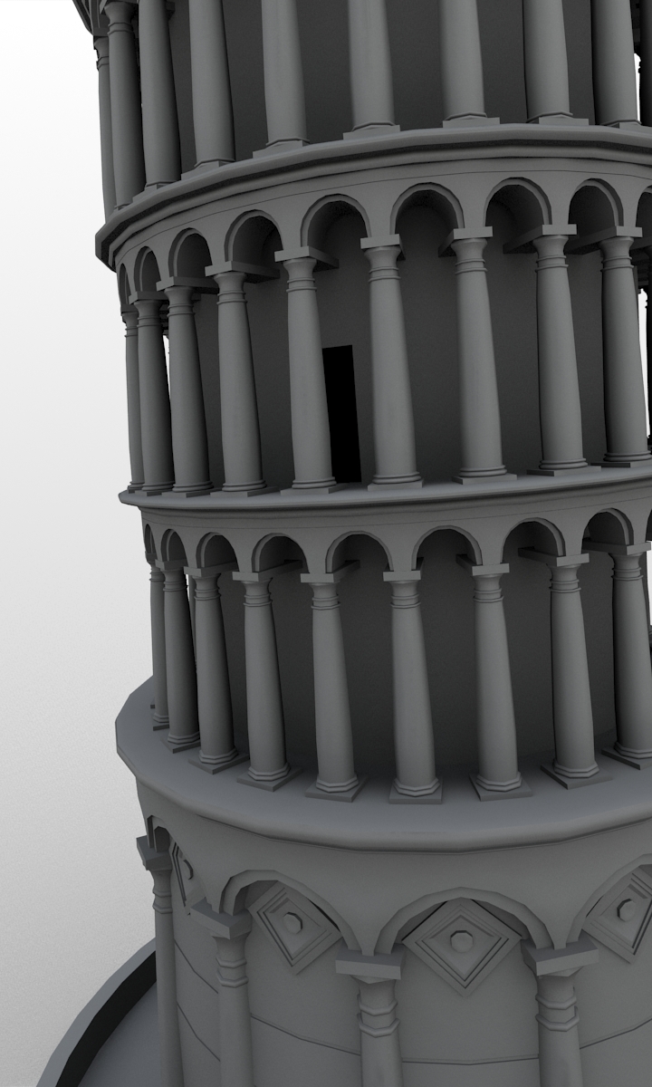 Leaning Tower of Pisa 3D model_4