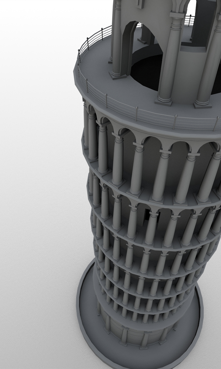 Leaning Tower of Pisa 3D model_3
