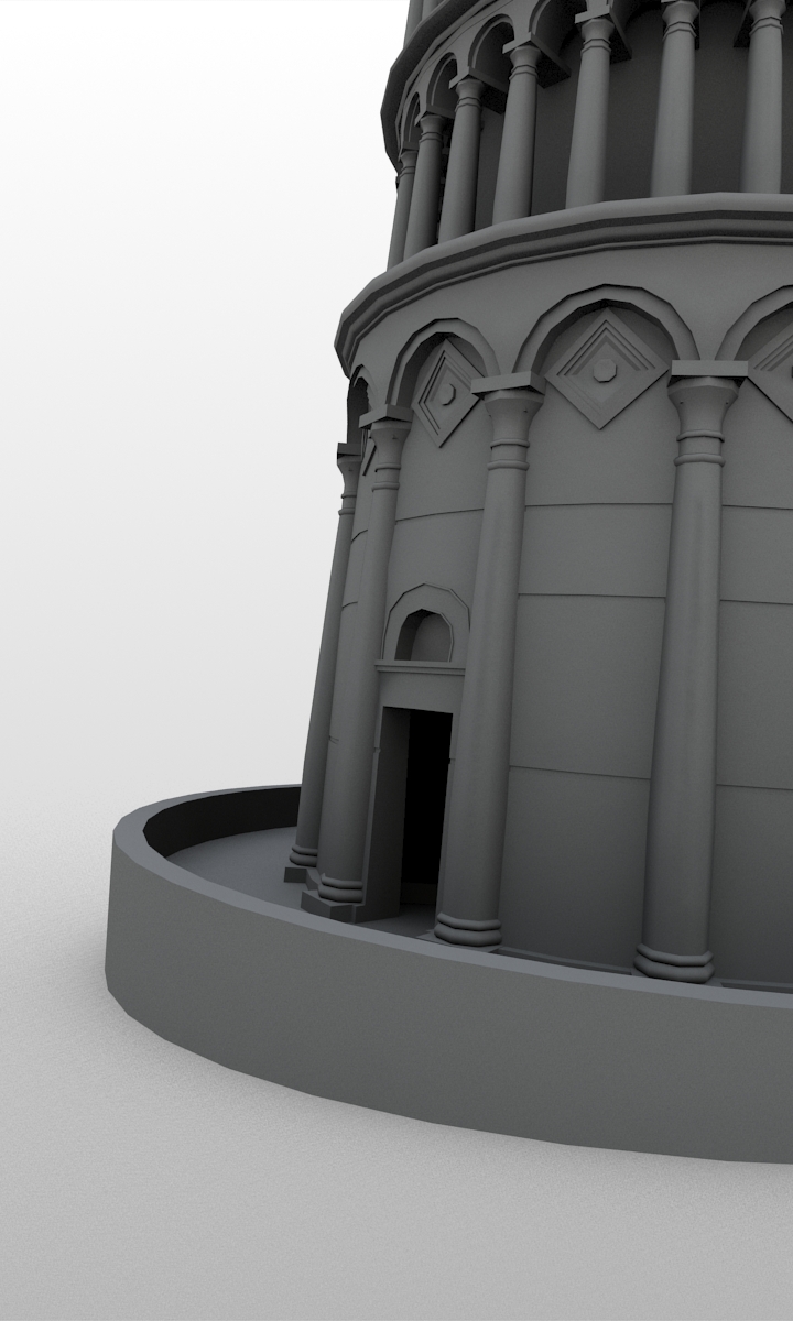 Leaning Tower of Pisa 3D model_1