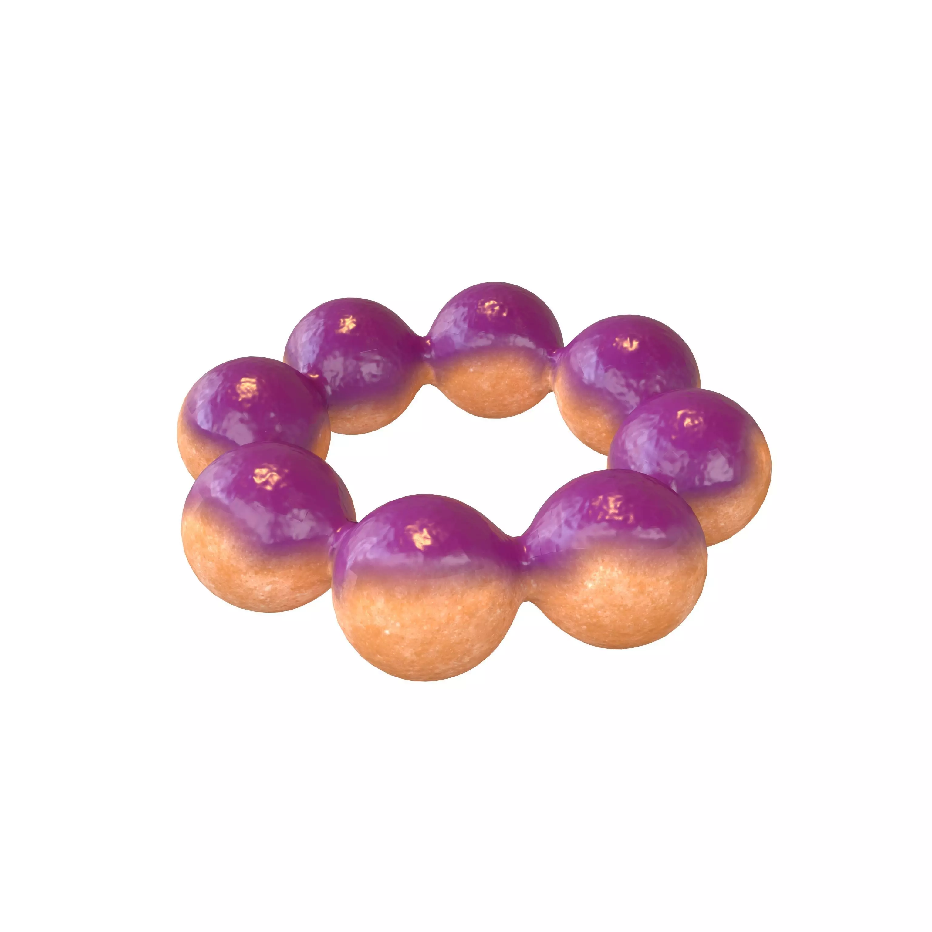 Japanese Donut v1 011 Low-poly 3D model_0