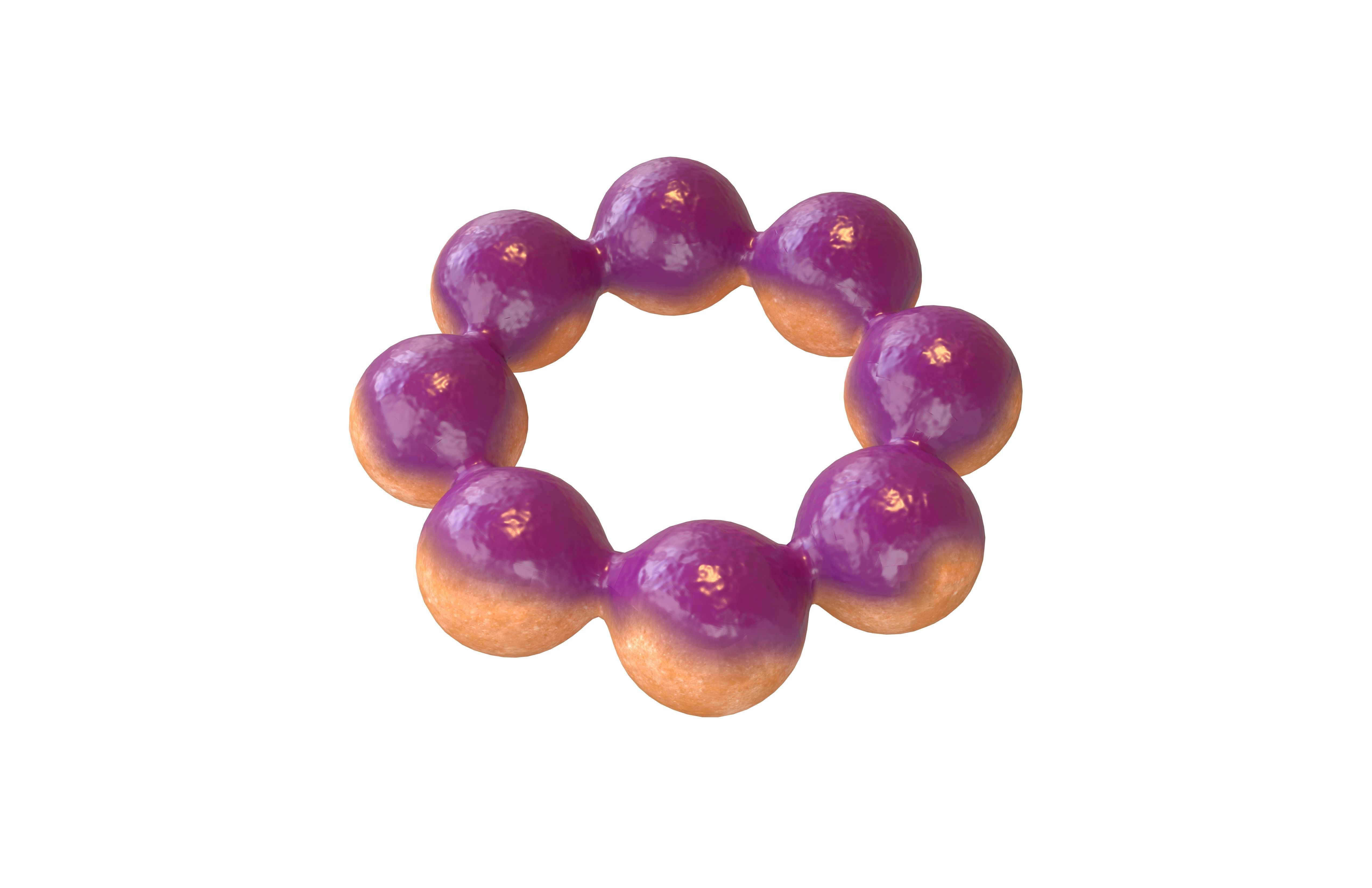 Japanese Donut v1 011 Low-poly 3D model_1