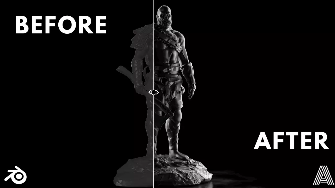 Cinematic Portrait Lighting Setup 3D model