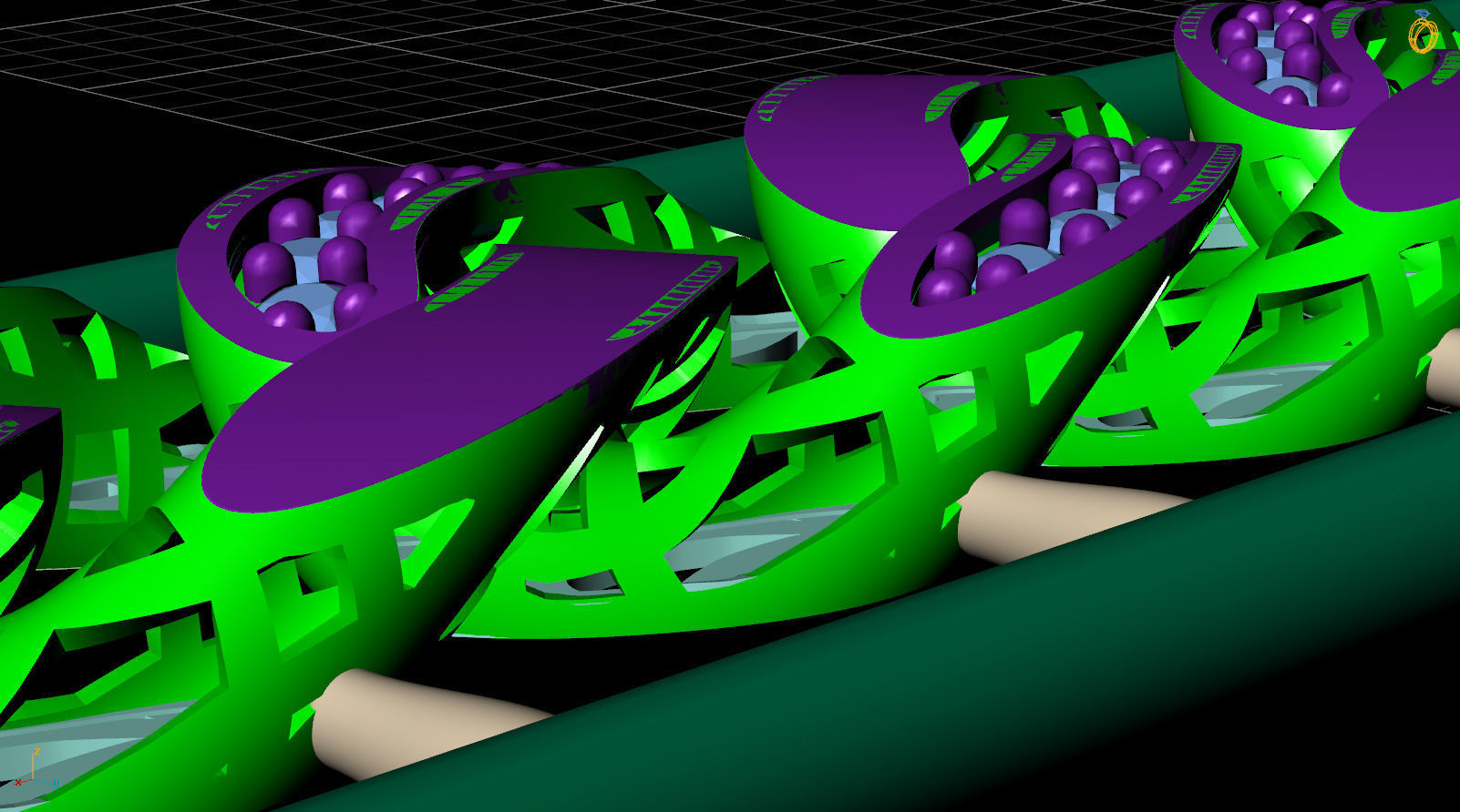 8 MM 18 CM  CUBAN LINK CHAIN FOR BRACELET OR NECKLACE 3D print model_8