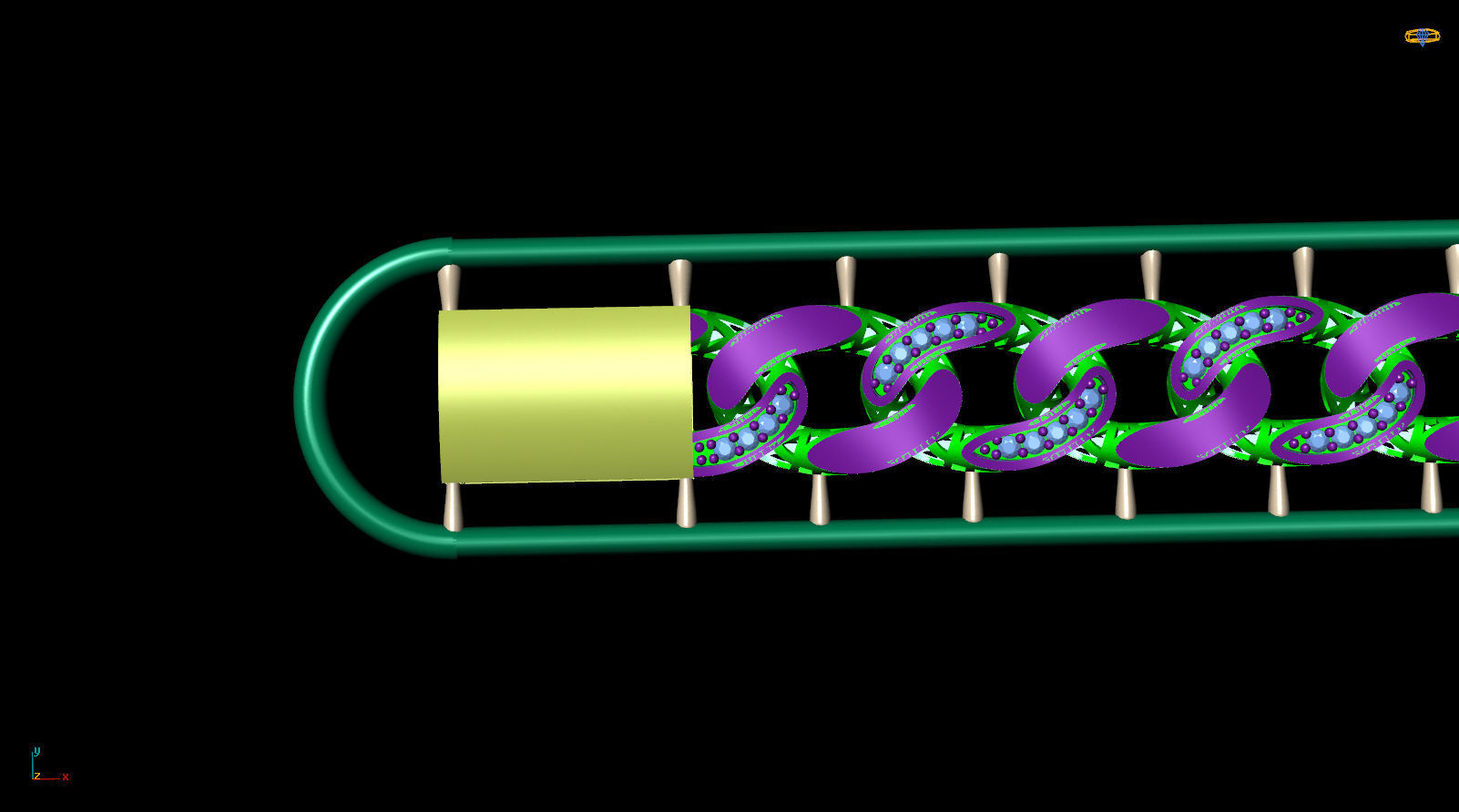 8 MM 18 CM  CUBAN LINK CHAIN FOR BRACELET OR NECKLACE 3D print model_2