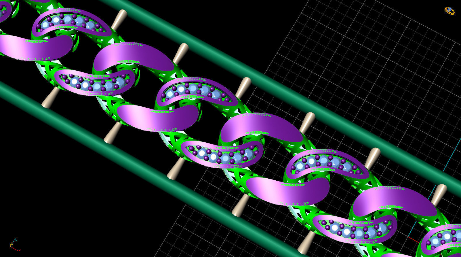 8 MM 18 CM  CUBAN LINK CHAIN FOR BRACELET OR NECKLACE 3D print model_3