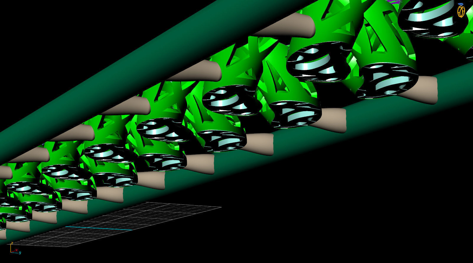 8 MM 18 CM  CUBAN LINK CHAIN FOR BRACELET OR NECKLACE 3D print model_6