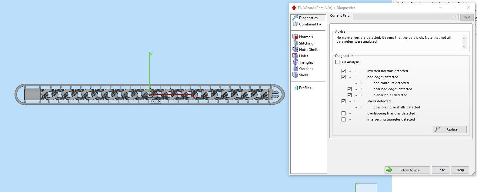 8 MM 18 CM  CUBAN LINK CHAIN FOR BRACELET OR NECKLACE 3D print model_1