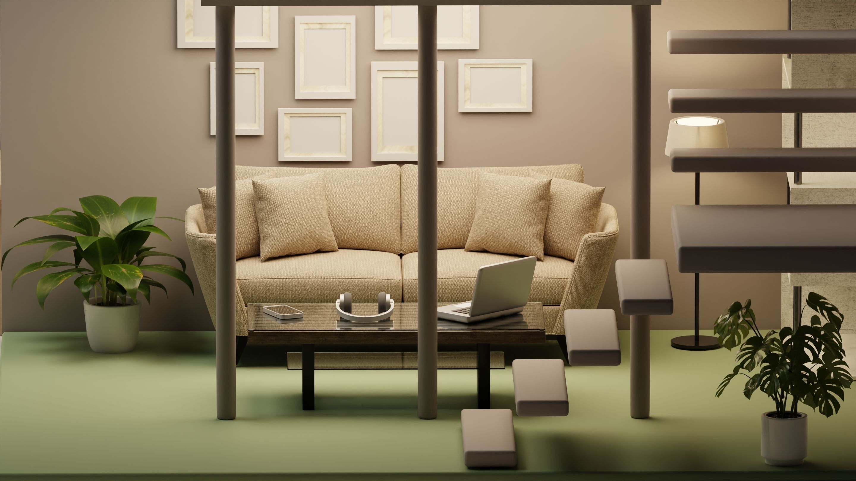 Apartment interior design 3D model_1