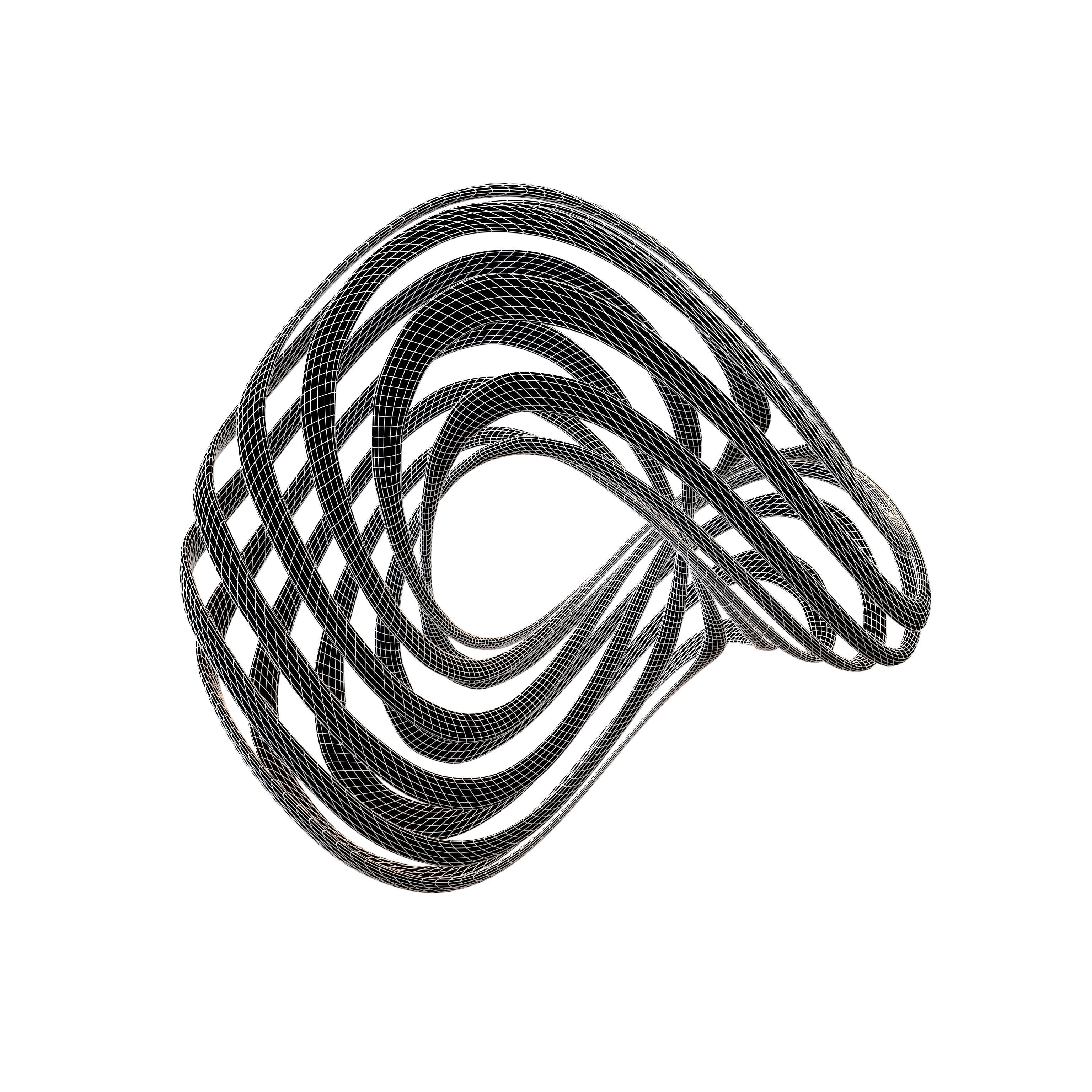 Abstract Ring Sphere v1 006 Low-poly 3D model_4