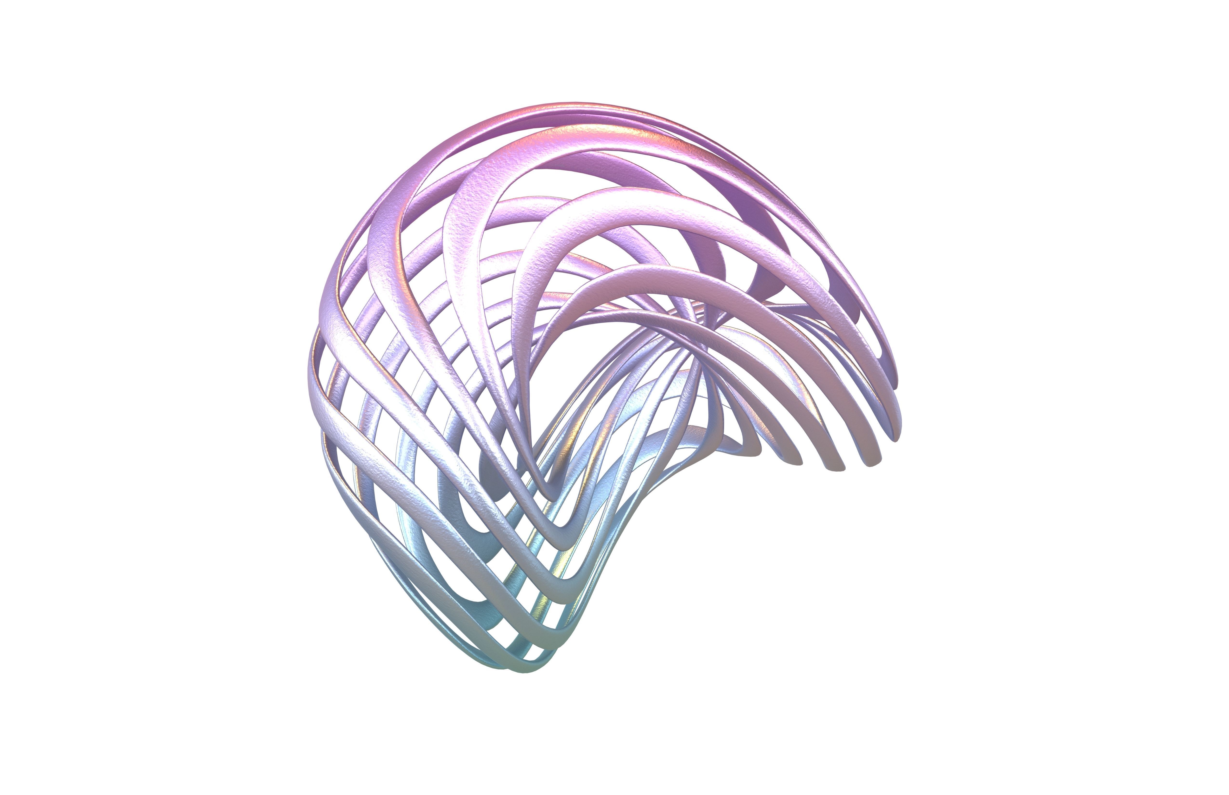 Abstract Ring Sphere v1 006 Low-poly 3D model_1
