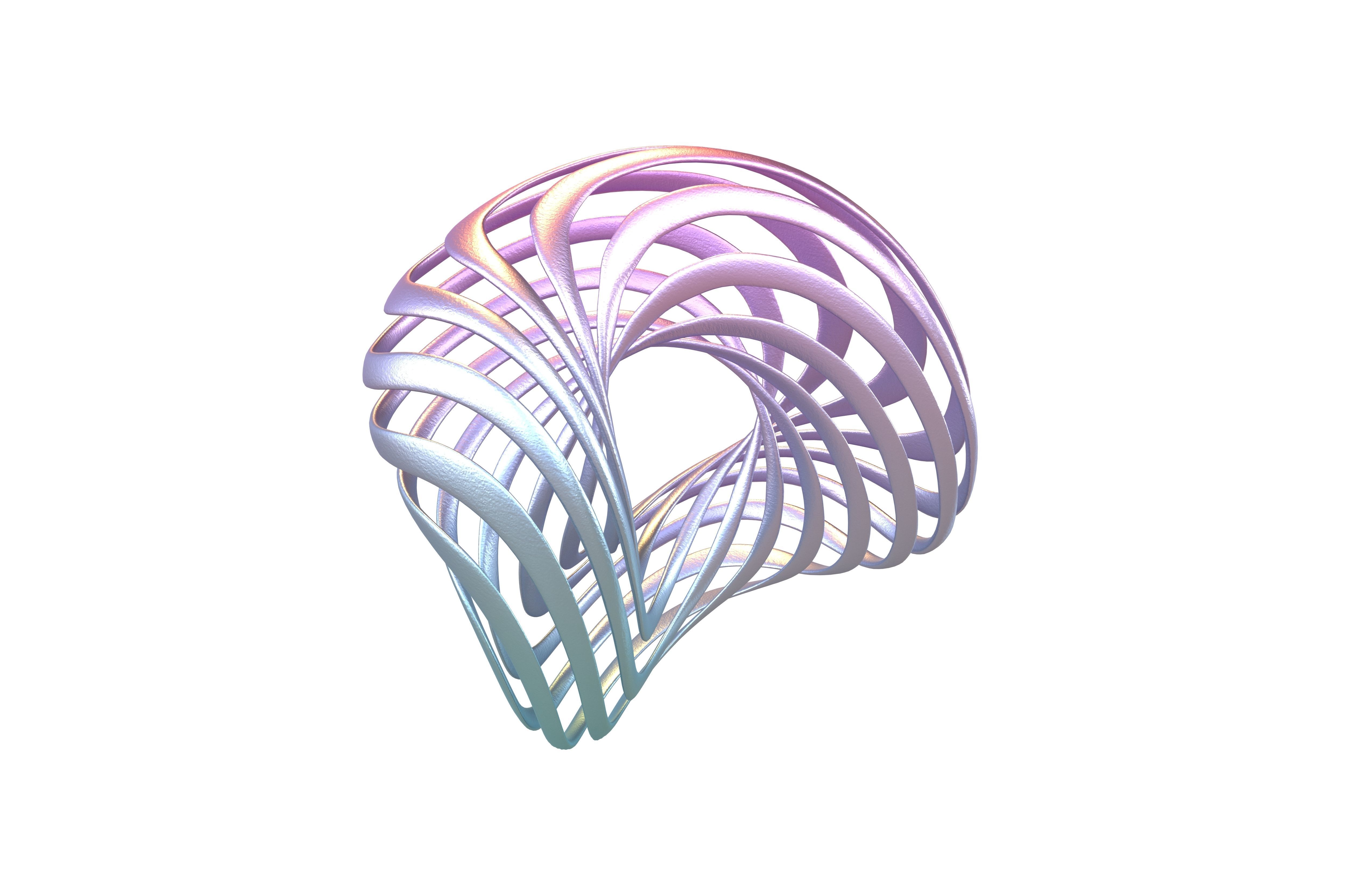 Abstract Ring Sphere v1 006 Low-poly 3D model_3