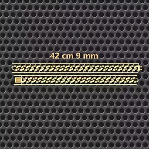 9 MM 42 CM  CUBAN LINK CHAIN FOR BRACELET OR NECKLACE