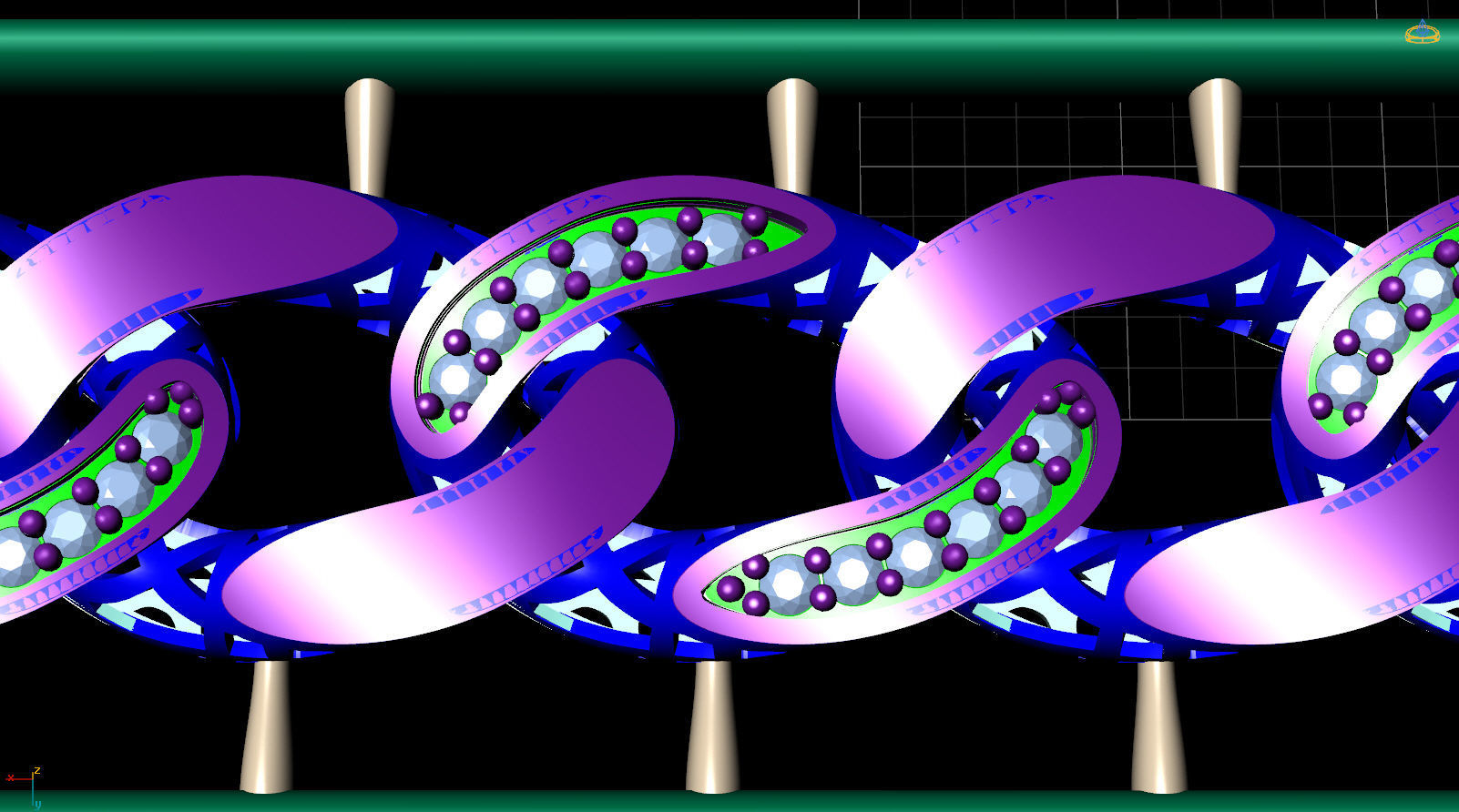 9 MM 42 CM CUBAN LINK CHAIN FOR BRACELET OR NECKLACE 3D print model_2