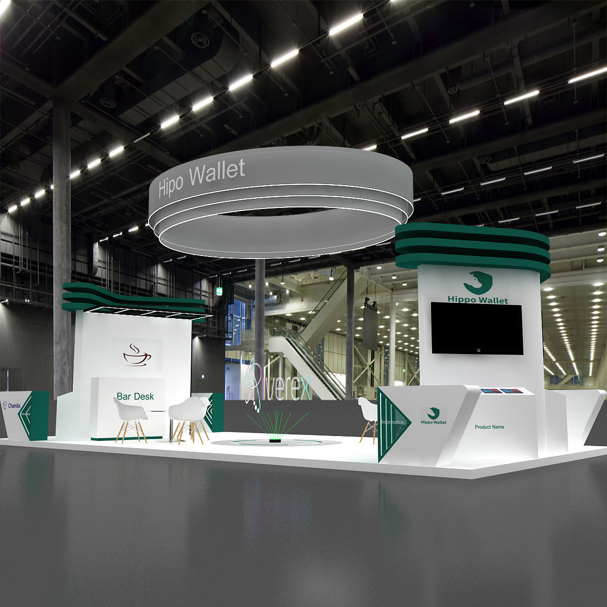 exhibition Low-poly 3D model_2