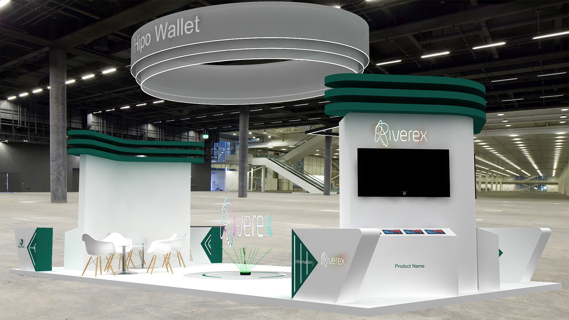 exhibition Low-poly 3D model_5