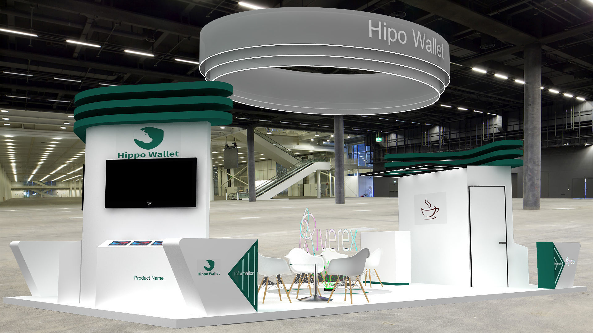 exhibition Low-poly 3D model_1