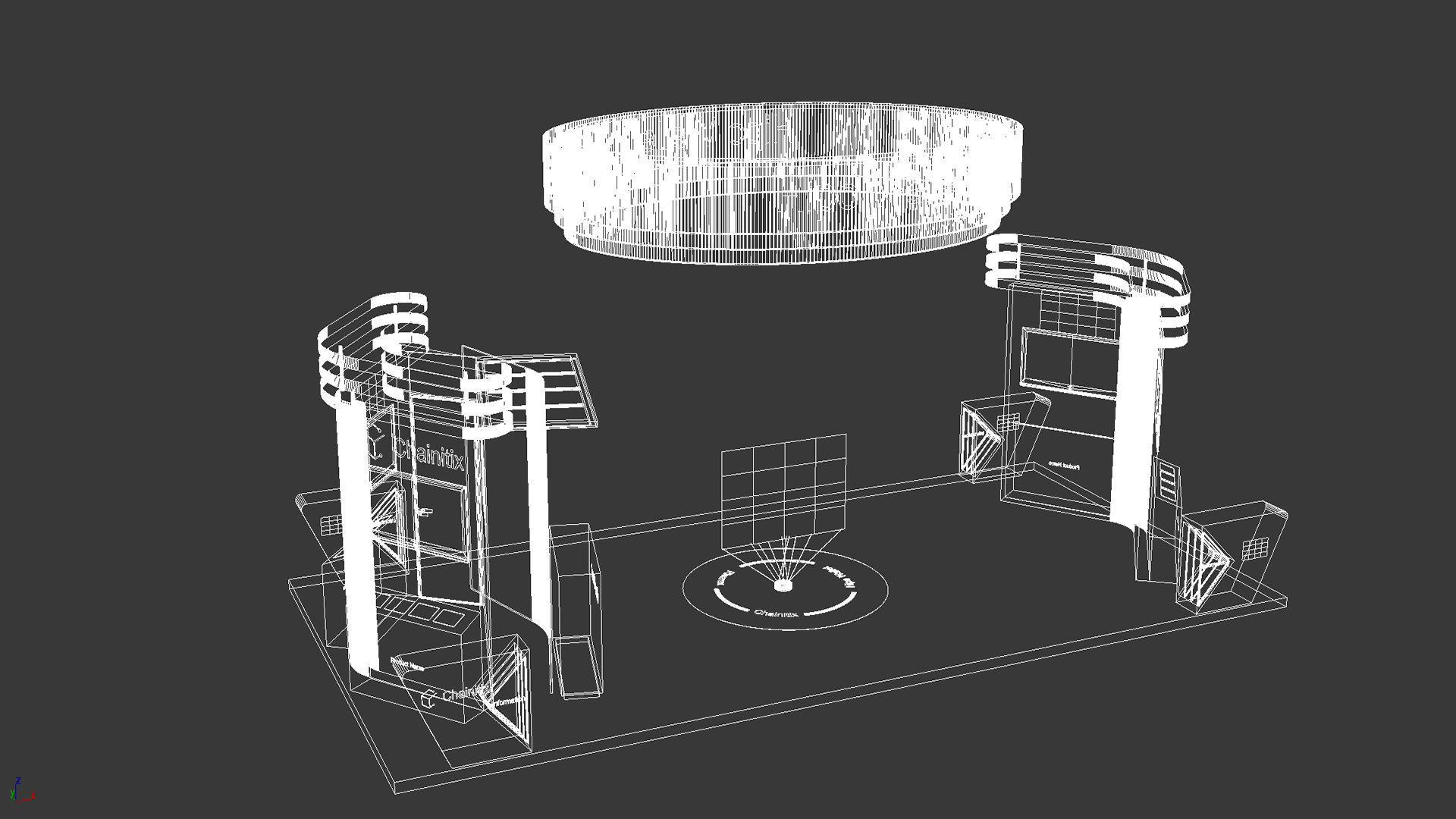 exhibition Low-poly 3D model_6