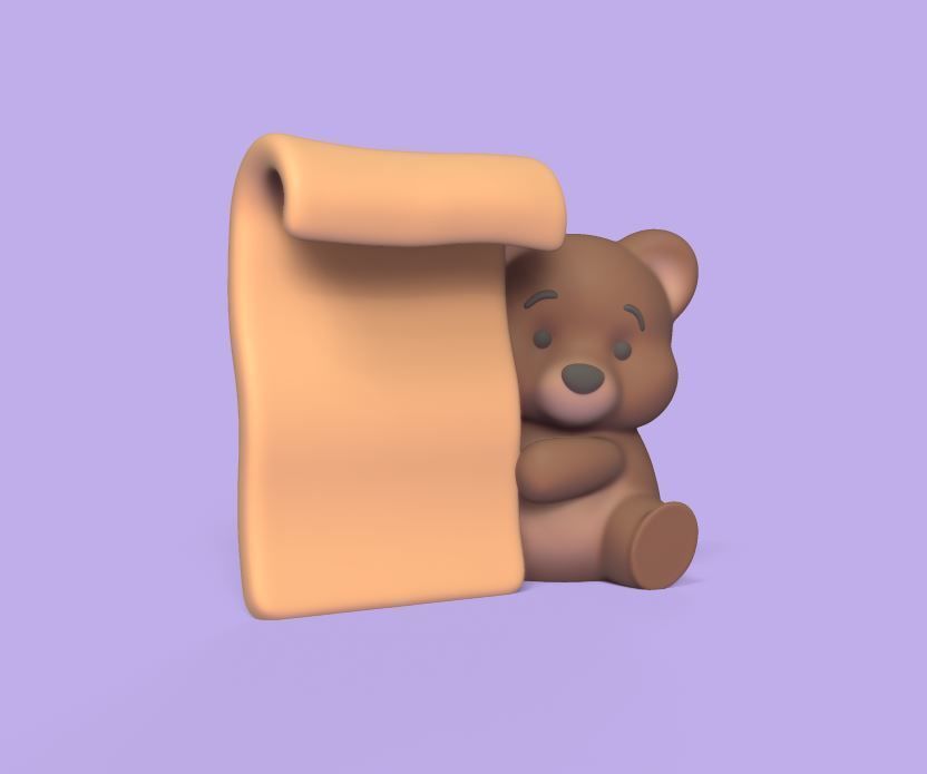 Bear Notes 3D print model_2