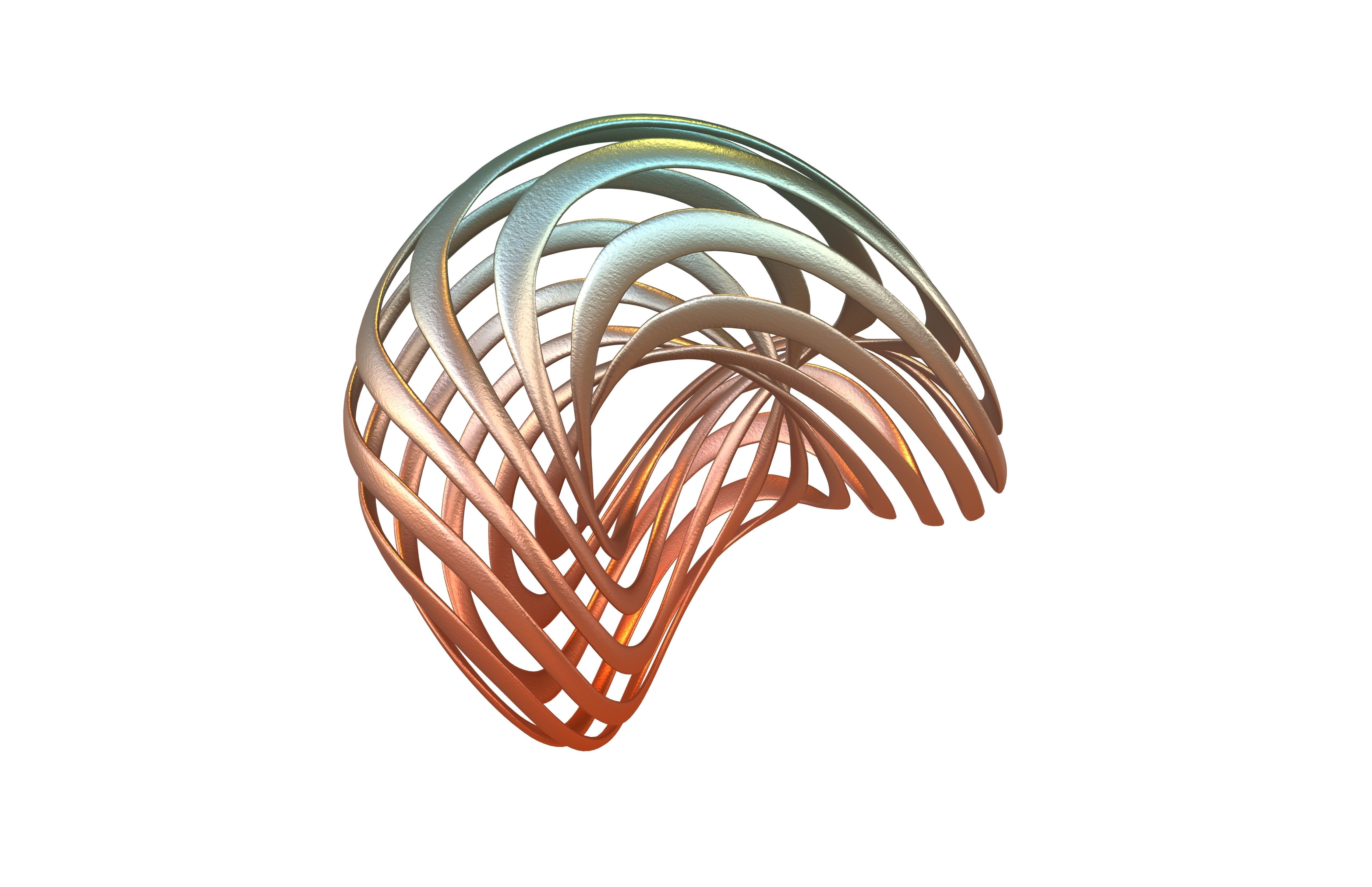 Abstract Ring Sphere v1 008 Low-poly 3D model_1