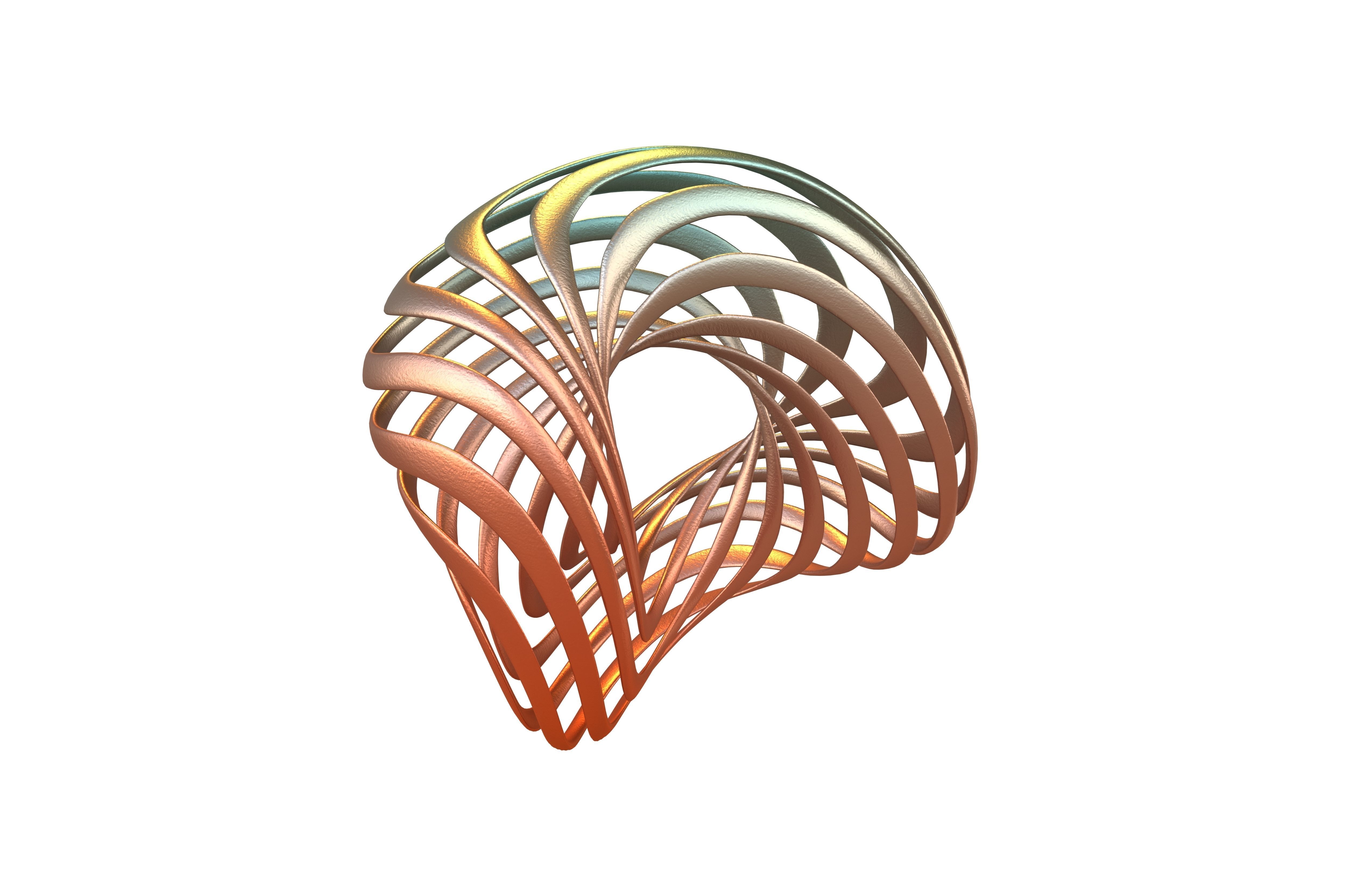 Abstract Ring Sphere v1 008 Low-poly 3D model_3