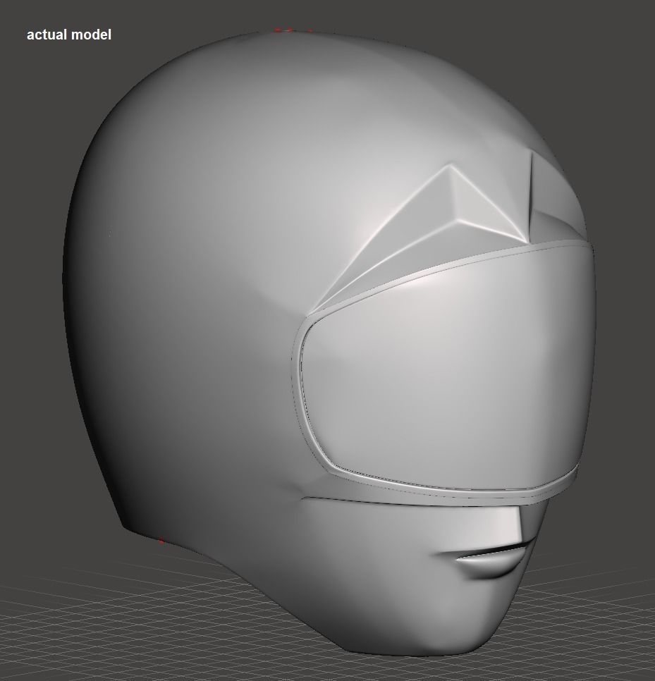 Power Rangers Zeo Pink Ranger helmet 3D print model_4