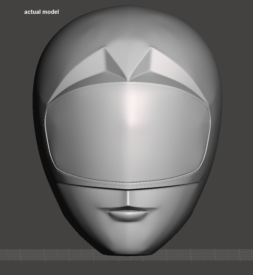 Power Rangers Zeo Pink Ranger helmet 3D print model_5