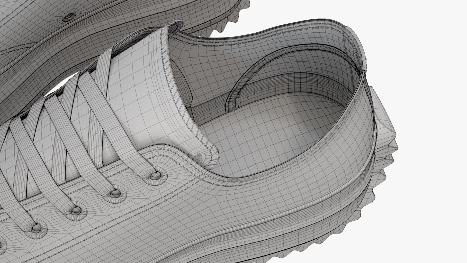 Converse Run Star Hike Platform Low Top Mono Black 3D model_14