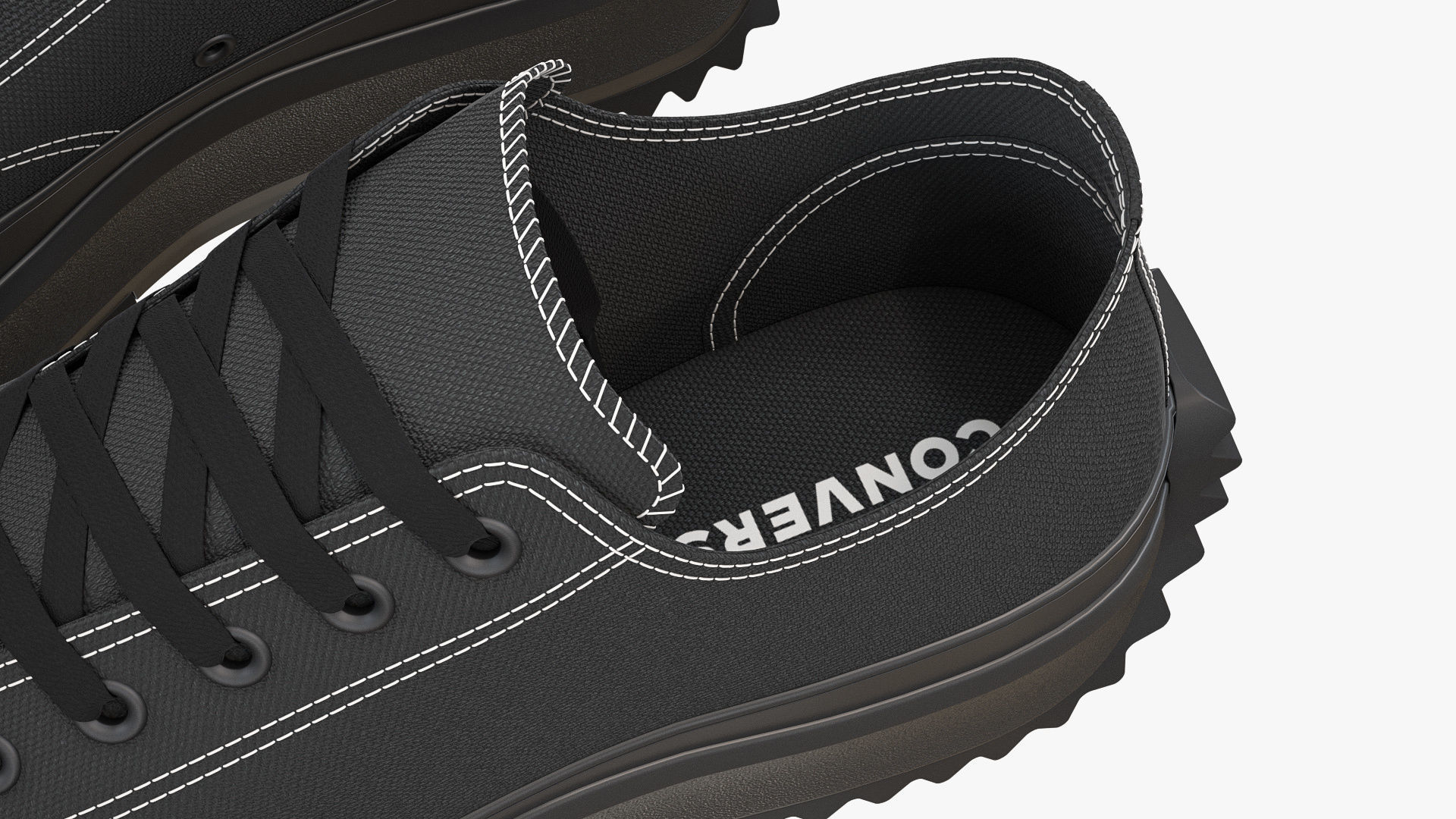 Converse Run Star Hike Platform Low Top Mono Black 3D model_9