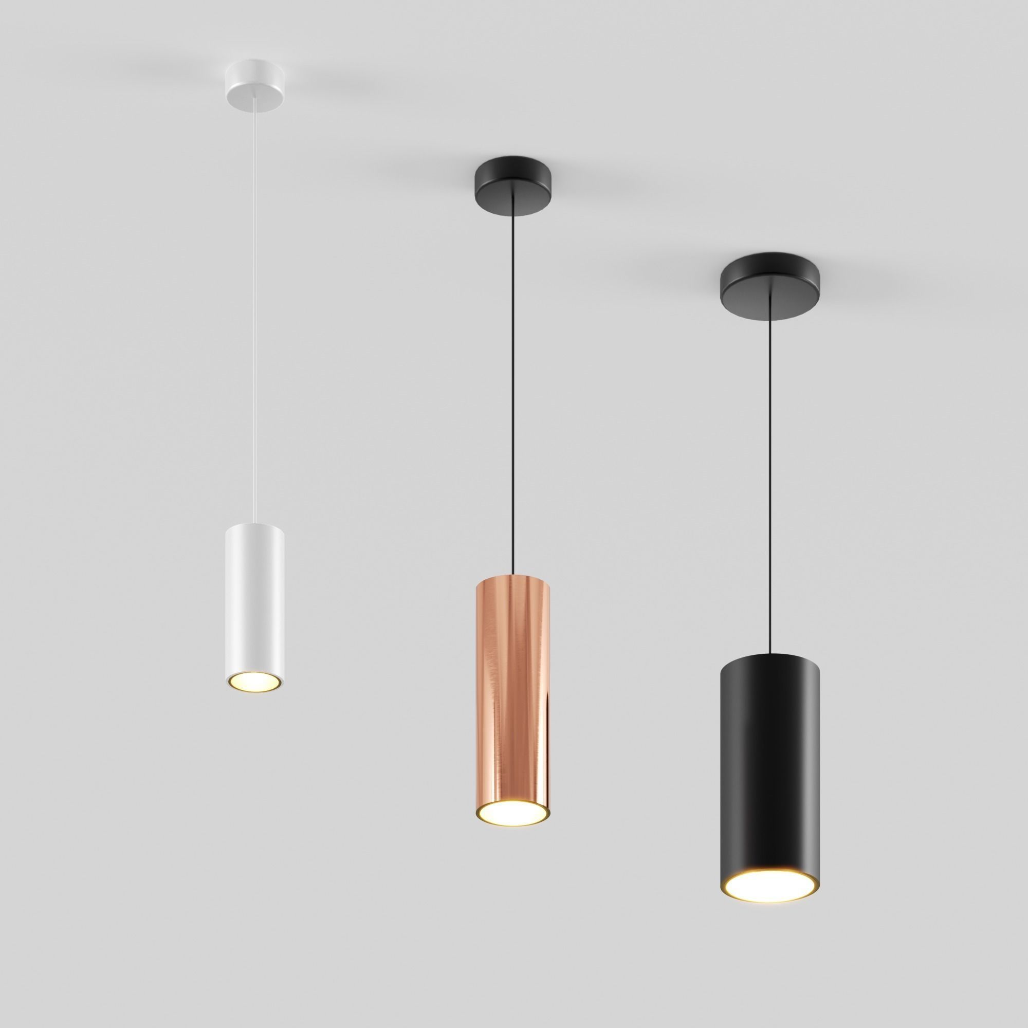 Pendant lamp HOKASU Tube Hang Free 3D model_1
