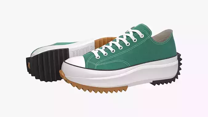 Converse Run Star Hike Platform Low Top Cyan