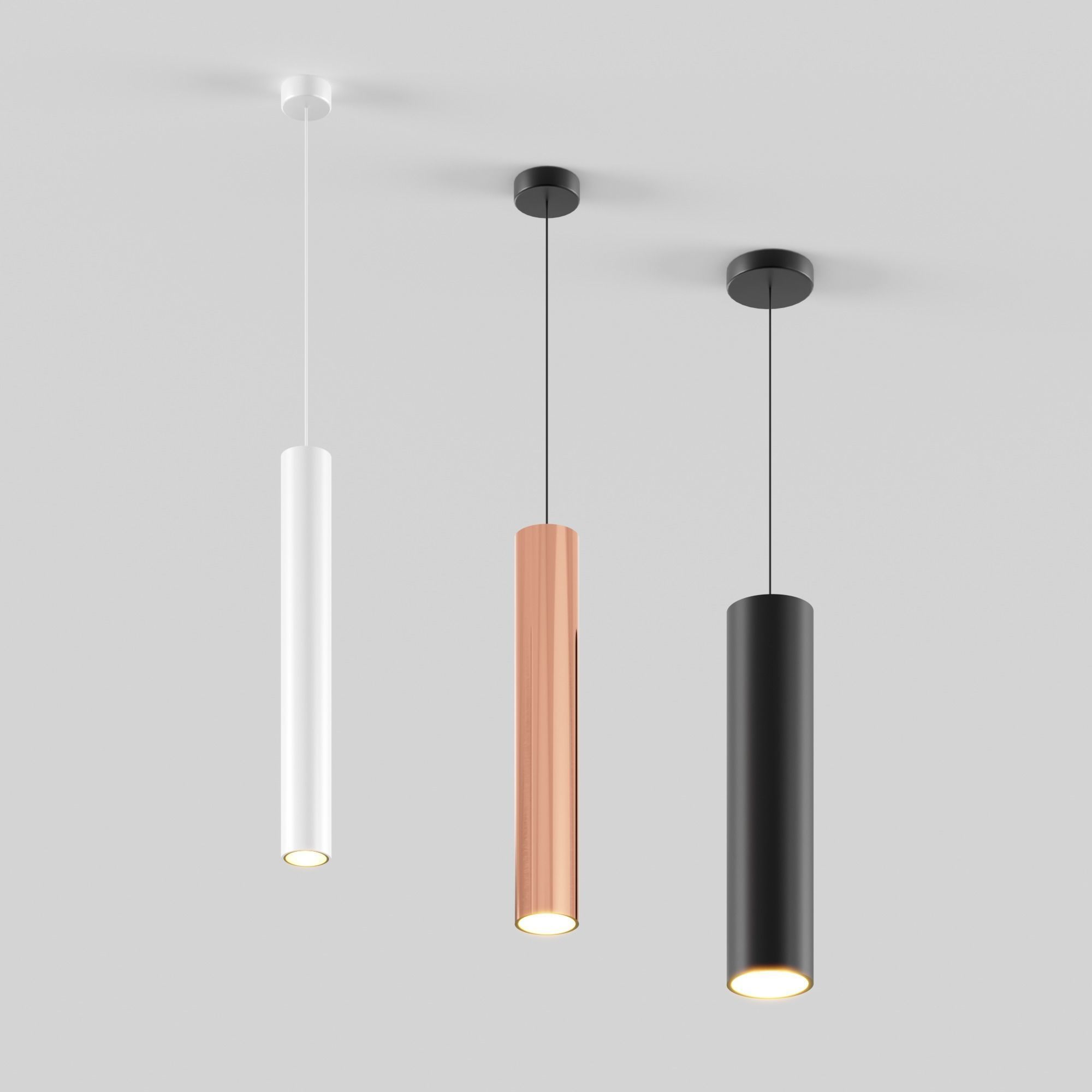 Pendant lamp HOKASU Tube Hang Free 3D model_1