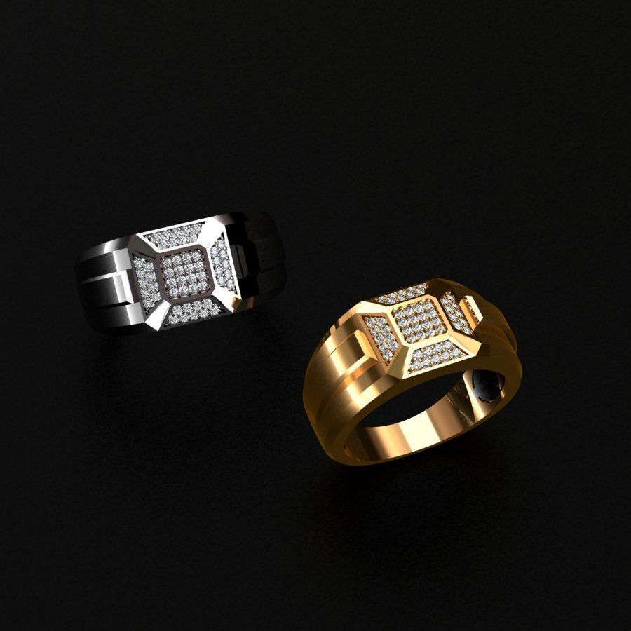 Mens Rings 3D print model_2