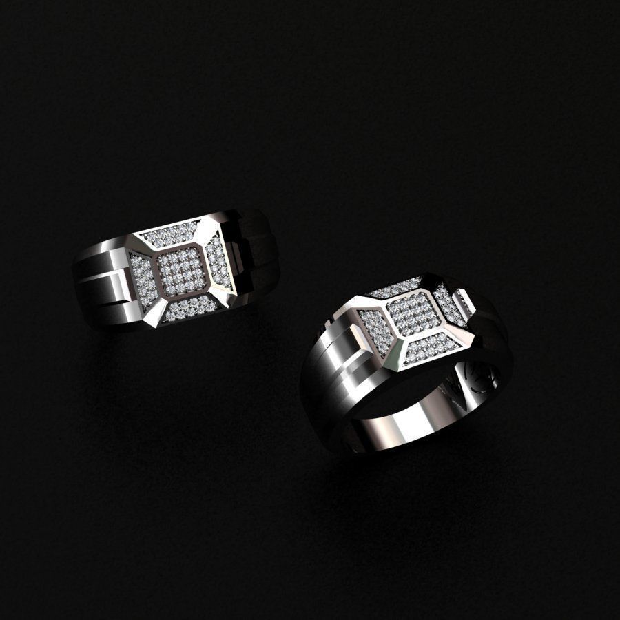 Mens Rings 3D print model_1