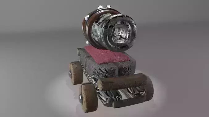 Cannon Low poly Game-ready