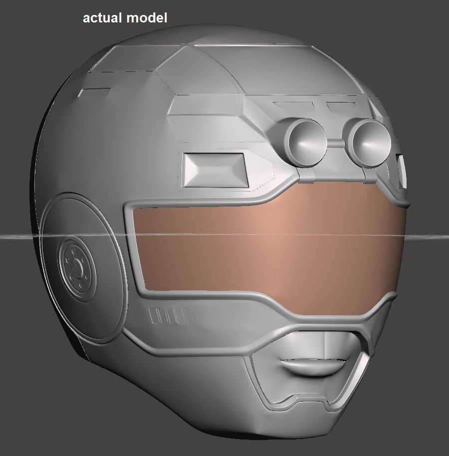 Power Rangers Turbo Blue Ranger helmet 3D model 3D printable | CGTrader