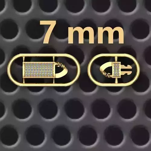 7 MM  CUBAN LINK CHAIN LOCK FOR BRACELET OR NECKLACE