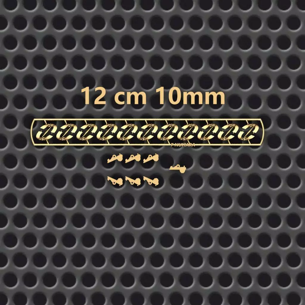 10 MM CUBAN LINK CHAIN FOR BRACELET OR NECKLACE 3D print model_0